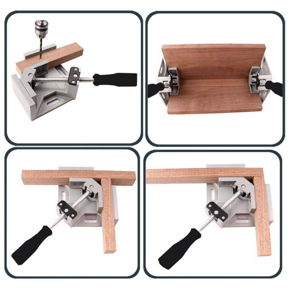 90 Degree Right Angle Clamp Single Handle Woodworking Frame Clip DIY Projects