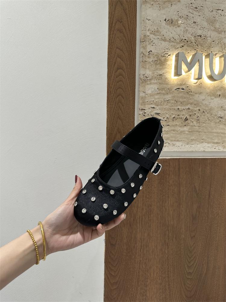 Fashion IPPEUM Ballet Flats For Women Round Toe Buckle 2025 New Fashion Ballerines Femme