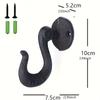 Vintage Garden Cast Iron Hook Metal Practical Wall Mounted Flowerpot Basket Black Wrought Iron Hook Wall Decoration