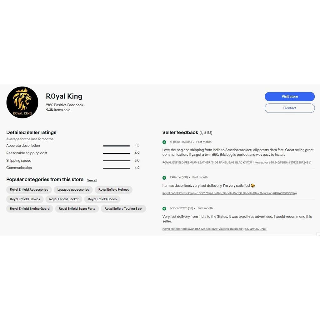 100% Genuine Royal Enfield METEOR "TOURING SCREEN KIT" - Express Shipping