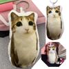 German Kitten Voice Cat Keychain Sound Hanging Decompression Reverses Plush Pendant With Sound Cute Pet Gift Voice Keyring Toy