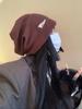 Korean-Style Oversized Pullover Hat for Women - Fashionable Autumn/Winter Design with Face Framing