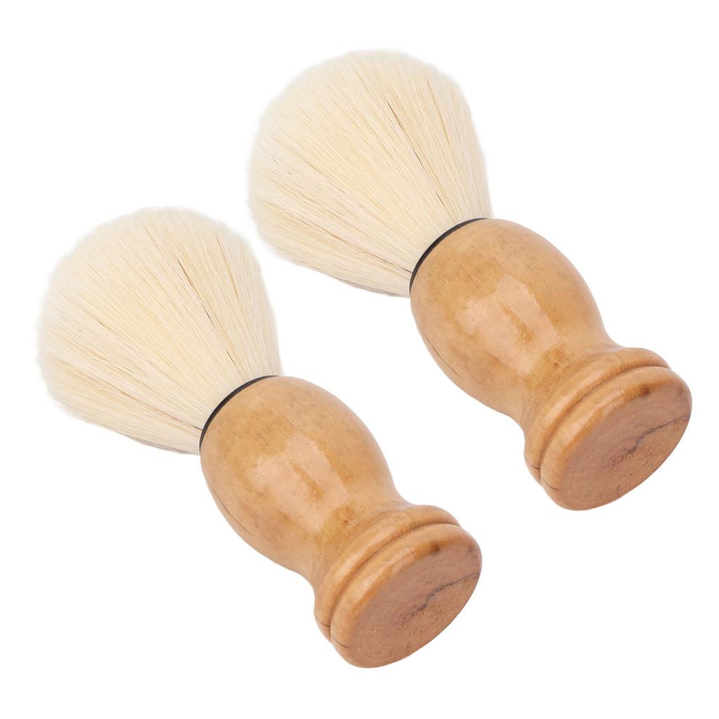 Mini Shaving Brush Synthetic Wooden Handle Soft Men Shaving Brush for Travel Home Use