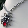 Trendy retro Halloween spider pendant necklace, personalized punk hip hop horror accessories