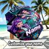 Custom Name Personalized Demon Hunters Kpop Print Umbrella, Auto Open Close, 8‑Rib Sturdy Frame, Commute Camping Hiking Use, Birthday Gift