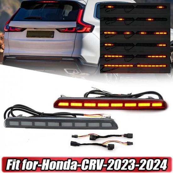 For Honda CRV CR-V -2024 Smoked LED Rear Fog Light Tail Bumper Light Sets