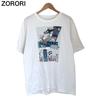 [USED] Poplar Publishing Zorori Official Anime T-Shirt, Character Print, Short Sleeve, White