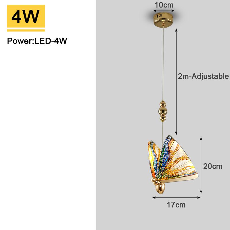 Butterfly Indoor LED Pendant Lights Chandelier Lamps for Kitchen Bedroom Living Room Hanging Lighting Fixtures for Corridor
