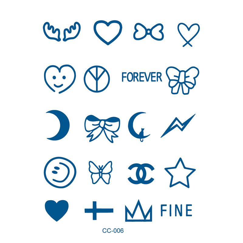 Herbal plant finger cochlear small picture juice tattoo stickers last 15 days ins wind semi-permanent