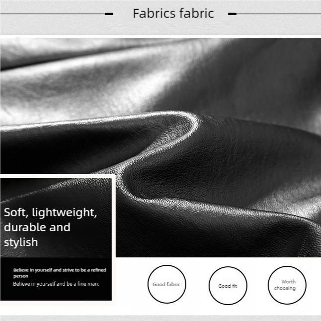 Women's Winter Fleece-lined Leather Jacket Mid-length Turn-down Collar PU Leather Jacket