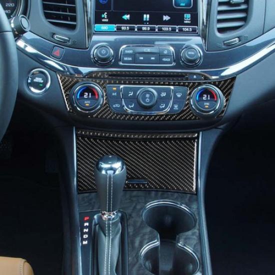 4Pcs Carbon Fiber Interior Central Console Cover Trim For Chevrolet Impala