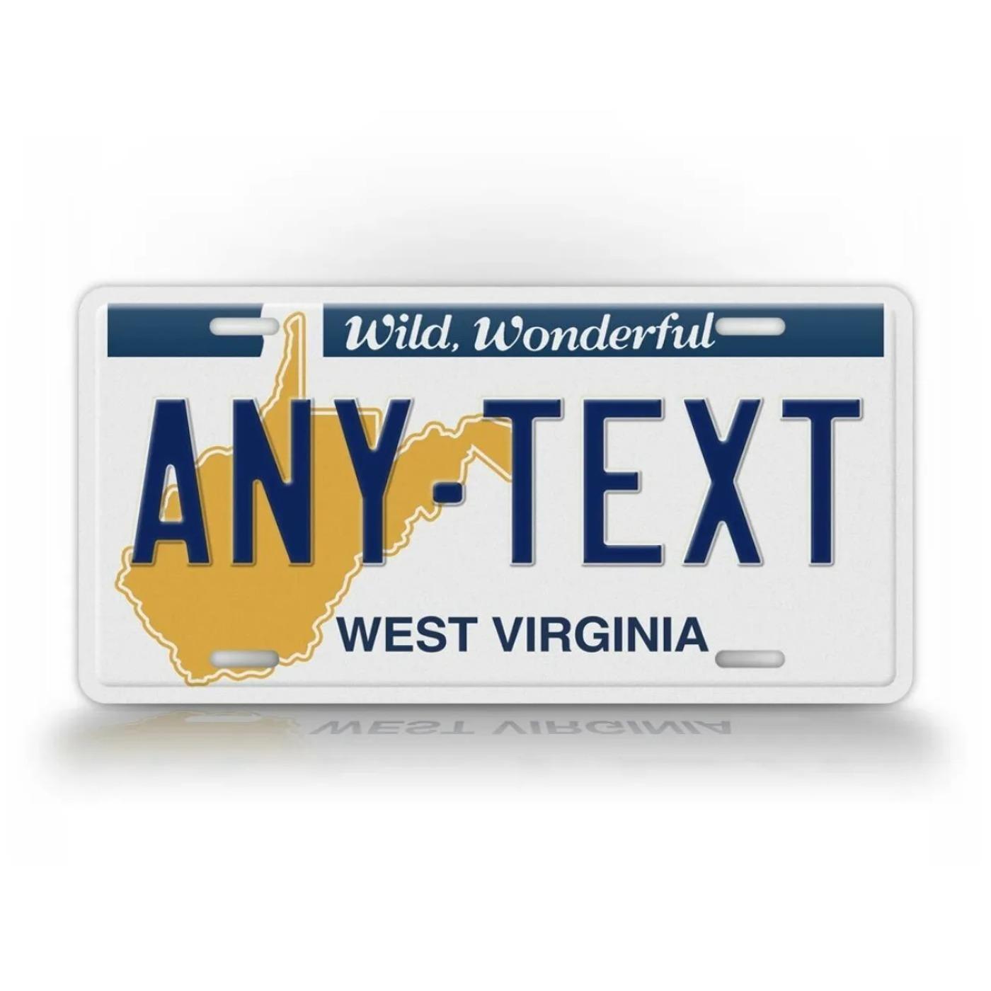 

Персонализированная металлическая жестяная табличка West Virginia Wild Wonderful Custom Ретро Декор Стены белый