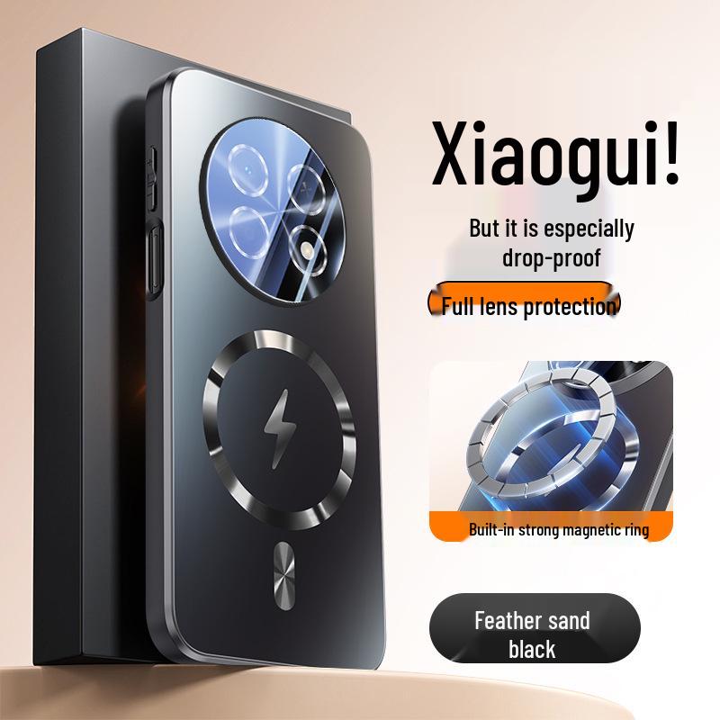 Huawei Enjoy 90 Plus Magnetic Frosted Case with Lens Film, Anti-Fall.