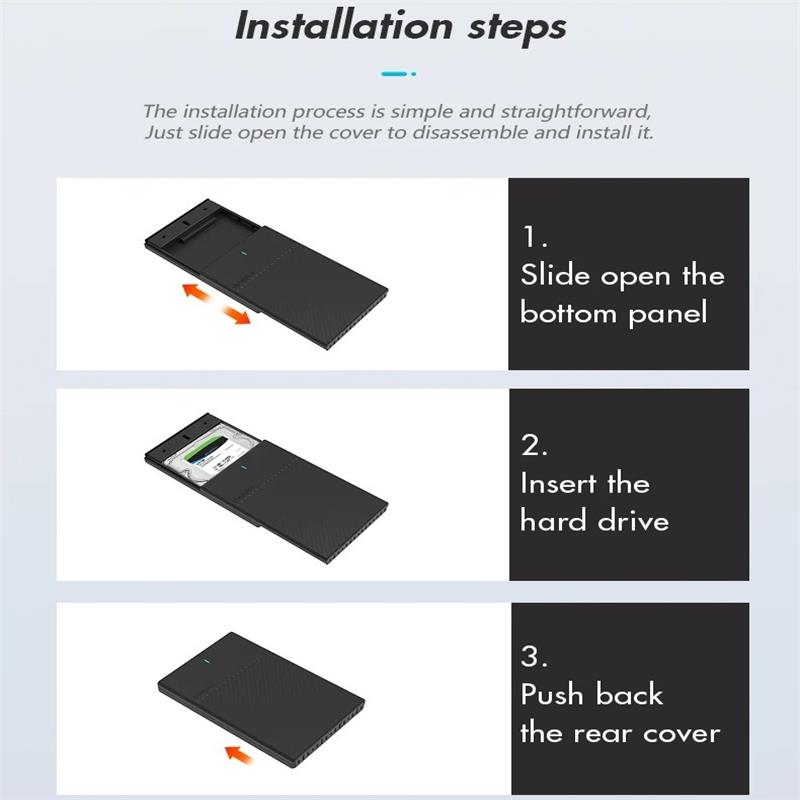 Lenovo K01 HDD Case 2.5 SATA to USB 3.0 Adapter External Hard Drive Enclosure Reader for SSD Disk HDD Box Case HD 2.5 HDD Case