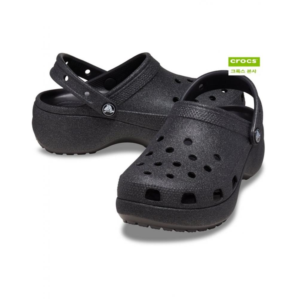 

Crocs Classic Platform Glitter Clog 207241 001 220