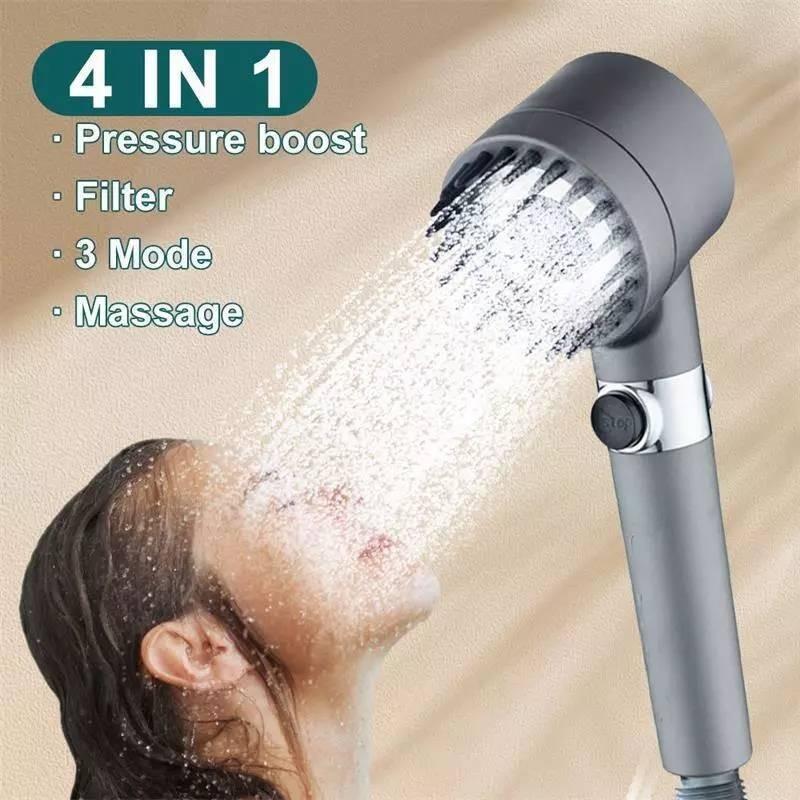 Modern Abs Handheld Shower Head Combo With Multiple Spray Functions And Mount