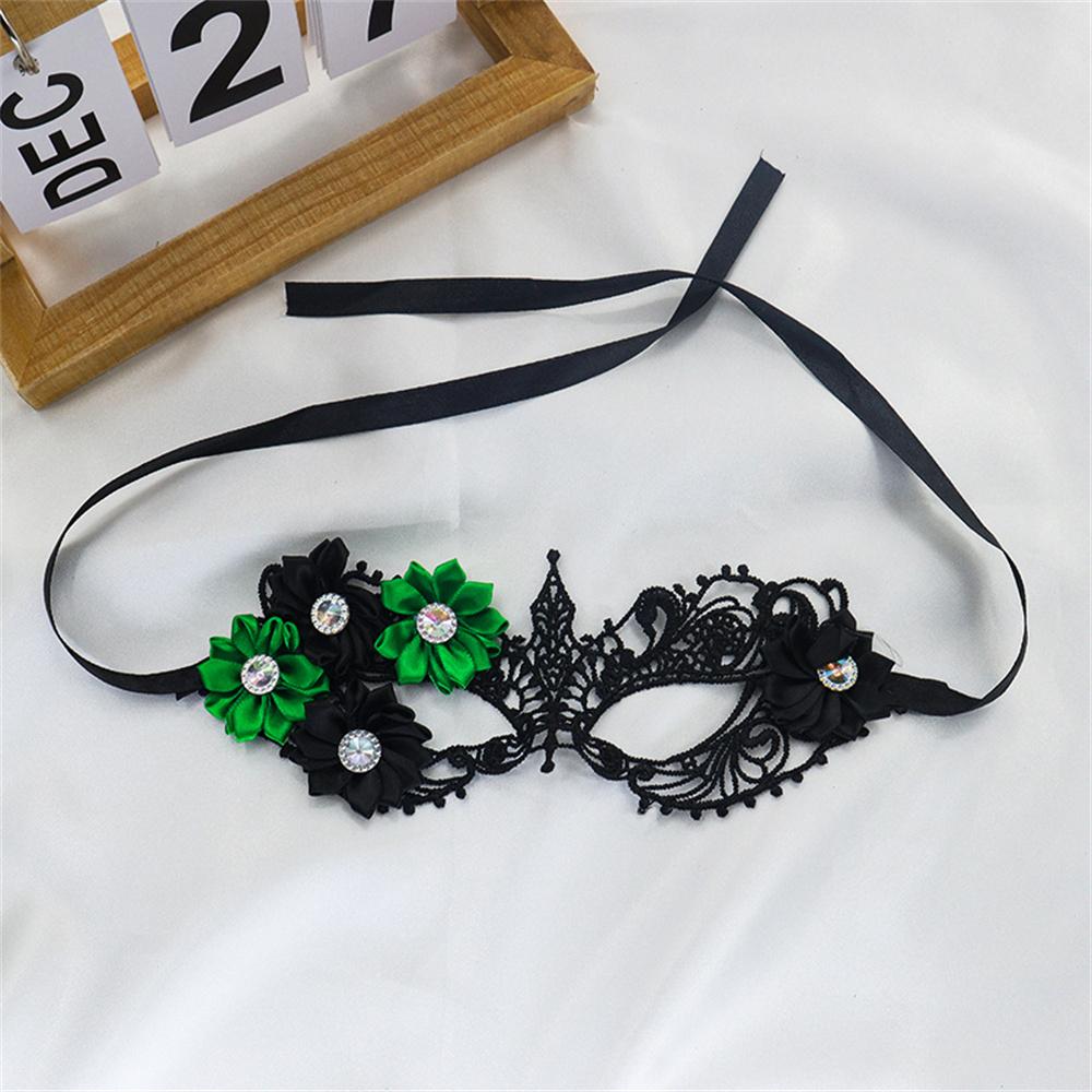 Makeup Ball Hollow Lace Mask Halloween Props Black Half Face Sexy Diamonds Female Eye Mask Fashion Masquerades Eye Mask