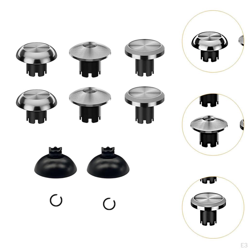 6 Peças Capas de Pegada para Polegar Substitui Controles de Joystick Coberturas de Proteção de Liga de Alumínio Anti