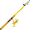 Valleyhill Pokemon Dětský teleskopický rybářský prut 240 cm Žlutý – Rozšiřitelný prut pro začátečníky