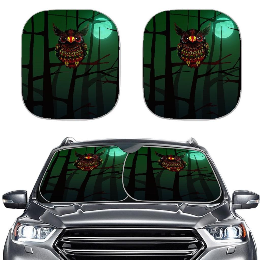 Christmas Eve Fright Element, Car Shade Front Windshield Shade Two-Piece