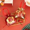 New Year Supplies Fu Character Drawstring Gift Bag Portable Foldable Candy Bag Eco-Friendly Goody Bag Jewelry Candy Storage