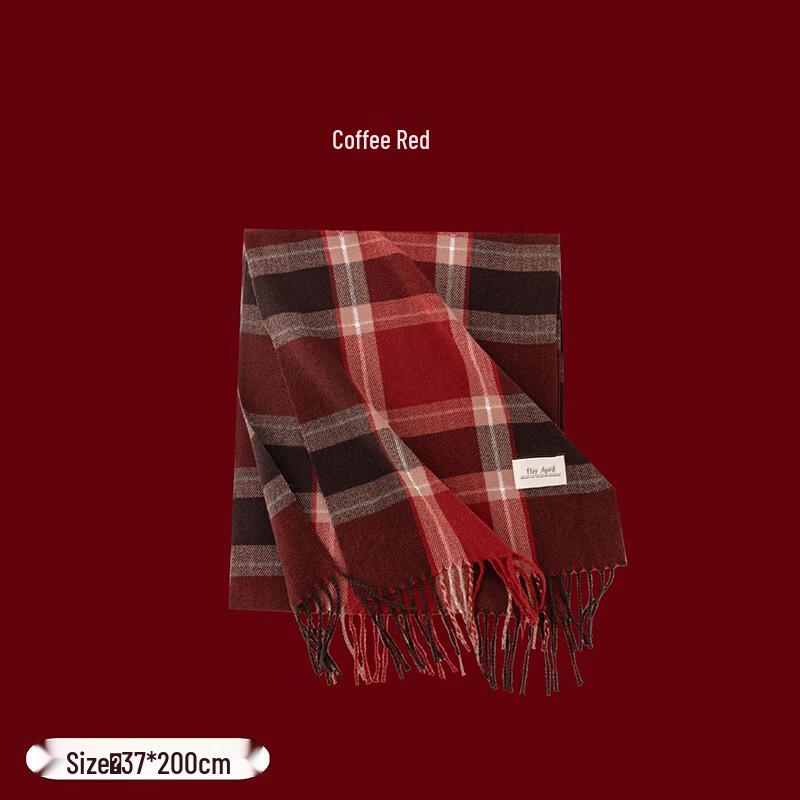 Soft Cashmere-Feel Plaid Scarf