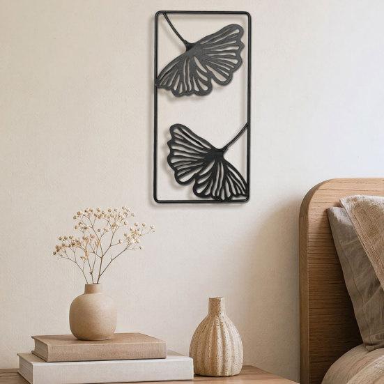 Bedroom Metal Wall Hanging Gold Monstera & Palm Leaf Art, 3D Hollow Lightweight Botanical Iron Luxury Decor for Living Room Sofa Background,