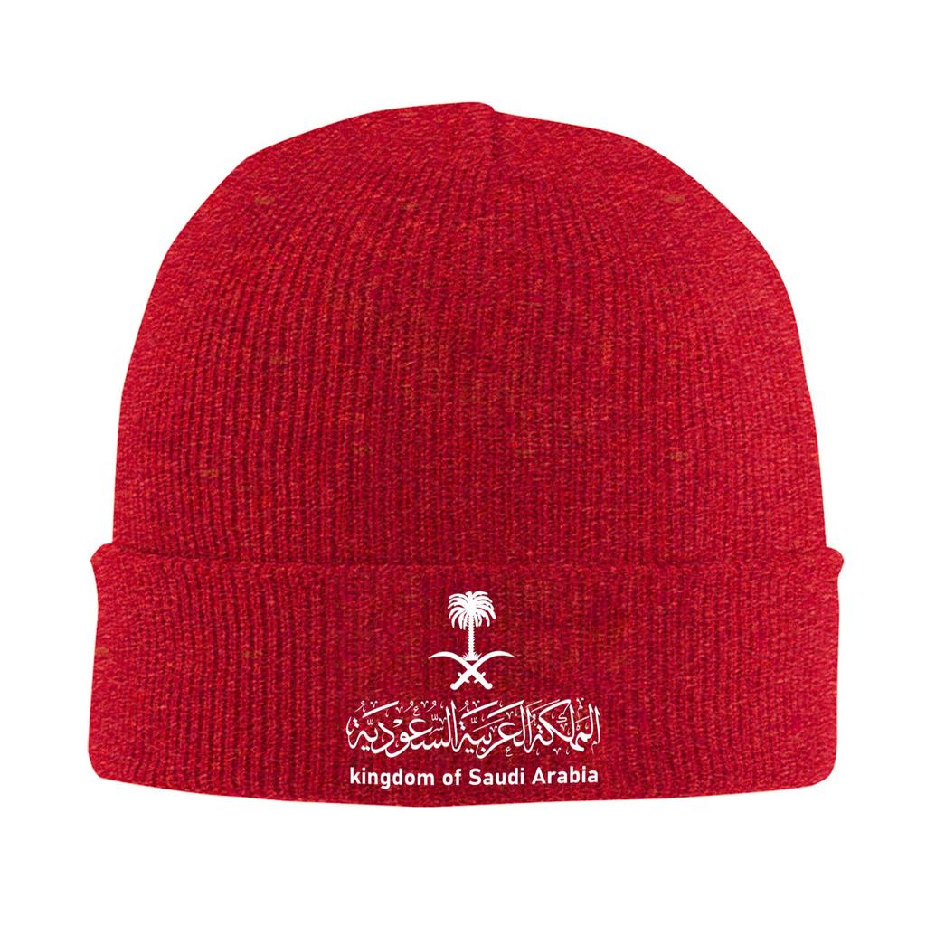 Saudi Arabia Flag Bonnet Hats  Cool Knitted Hat For Women Unisex Winter Warm  Skullies Beanies Caps