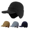 Outdoor Ear Protector Cap Thick Bicycle Knitted Cap Thickened Hat Men Tongue Scarf Windproof Baseball Knitted Cap Bomber Hats