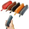 Tochigi Leather Pencil Case, Genuine Leather, Cowhide Leather, Made In Japan (Camel)