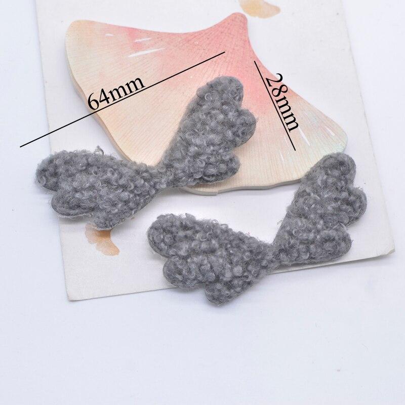 10 pezzi 64*28mm ala d'angelo appliques cucito su scrapbooking artigianato planare accessori decorazioni patch