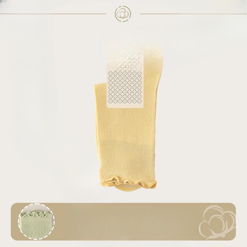 

Женские весенне-летние влагопоглощающие дышащие бесшовные махровые носки 1 pair жёлтый