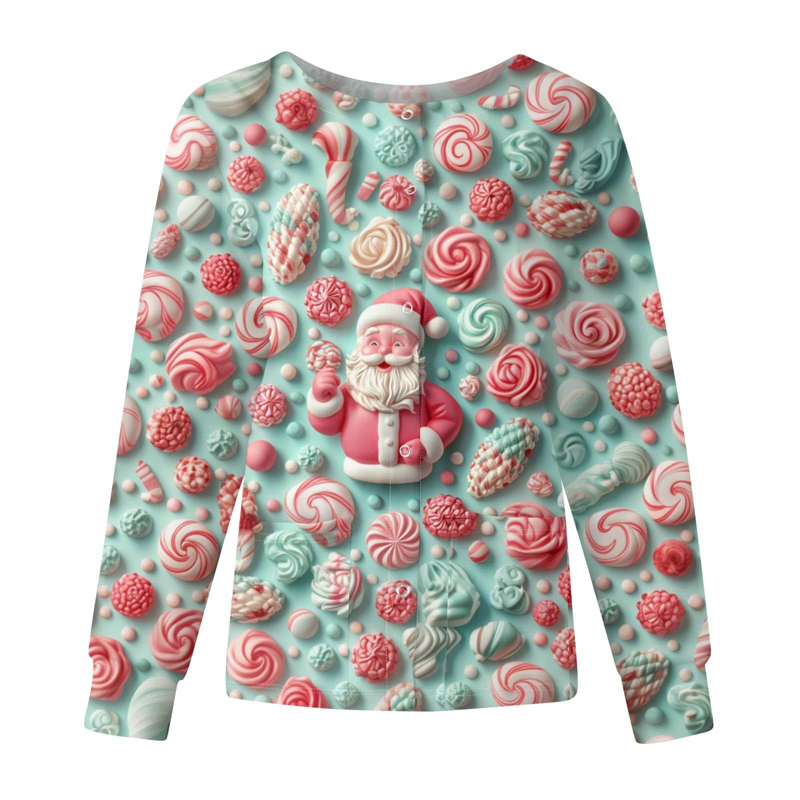 

Женские топы с длинными рукавами и карманами, рабочий воротник-стойка, однобортный защитный комбинезон, куртка, рождественский топ XXXL