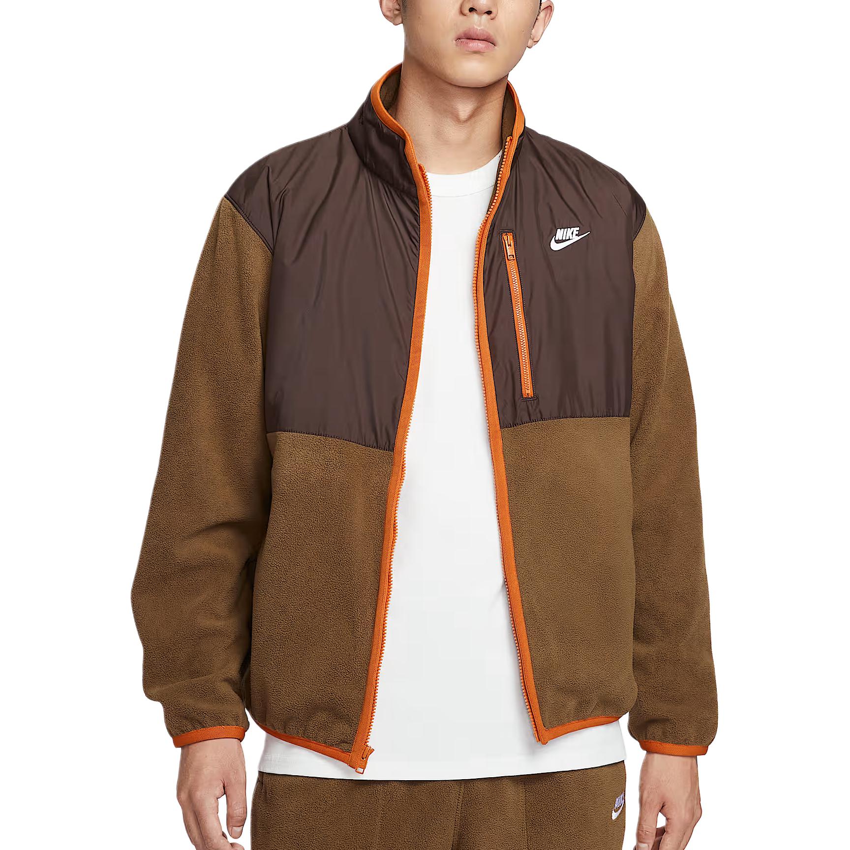 

New Nike Therma FIT Jackets Men s Moss Wood Brown/Baroque Brown/White IM9453-235 2XL