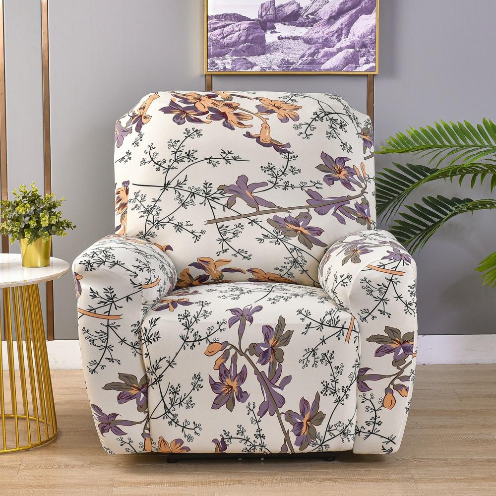 Elastic All-inclusive Sofa Recliner Cover, Printed Four-season Universal Function Single Sofa Cover