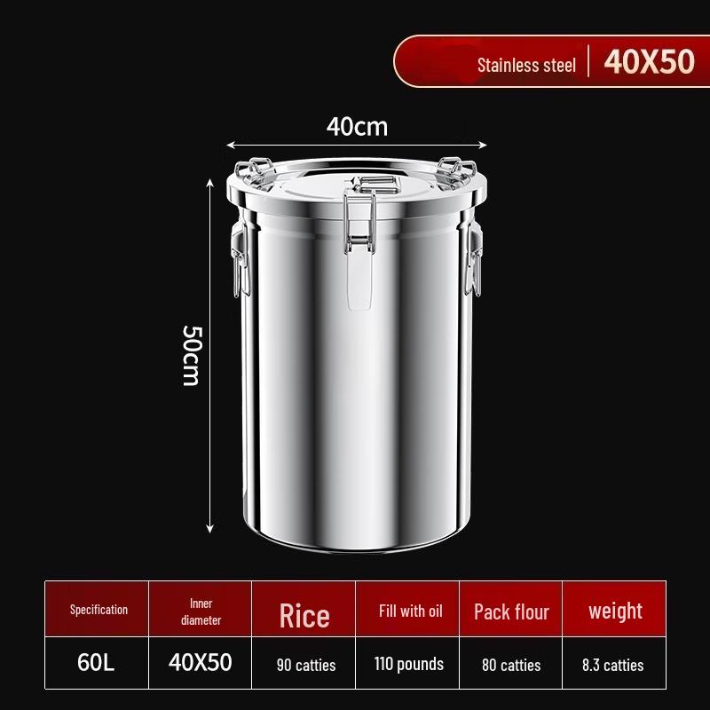 Stainless Steel Sealed Storage Bucket