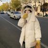 New Winter Medium and Long Fashion Cotton-padded Clothes Hooded Warm Loose Bread Clothes Coat Thick
