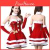 Christmas Santa Claus Costume Dress Backless And Strapless