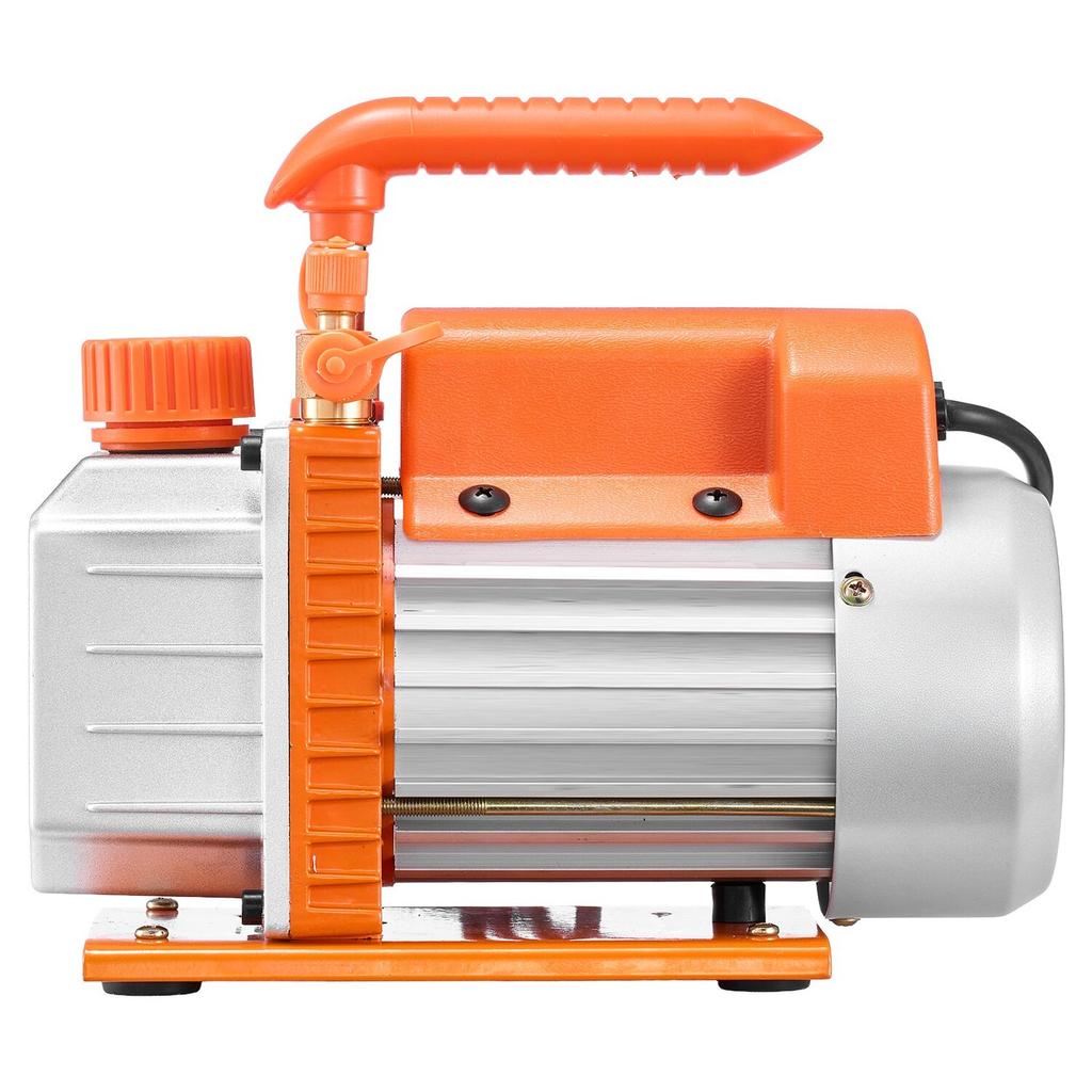 Vacuum Pump, 3.5 CFM 99 L/min, HVAC Single Stage Rotary Vane AC Vacuum Pump, for R134a R22 R410a Systems, 4 Pole Motor, for Automotive Air Conditioner