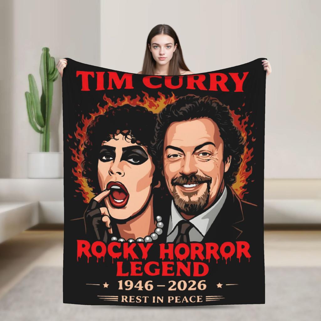 Rip Tim Curry Gift Blanket For Men Women Ultra Soft  Throw Blankets For Bed 50X60 Inches Multiple Sizes