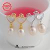 S925 Sterling Silver Heart Shell Pearl Earrings - Perfect for Valentine's or Mother's Day