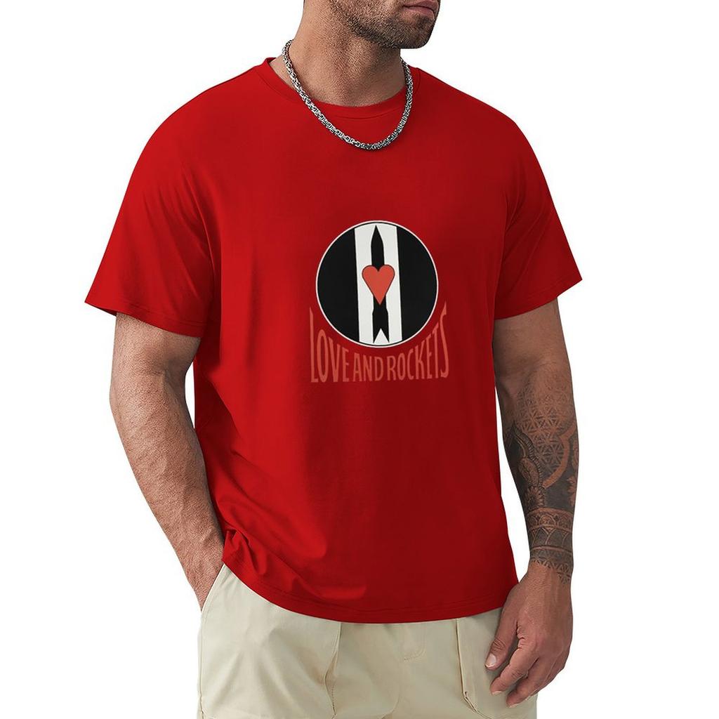 Love and Rockets T-Shirt Anime Figures Hippie Clothes Mens Big and Tall T Shirts
