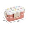 Skater Ag+ Antibacterial Fluffy 2 Tier Lunch Box 600ml Cat Colorful Made in Japan PFLW4AG
