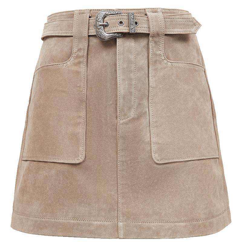 ONLY Women s A-Line Faux Leather Mini Skirt S