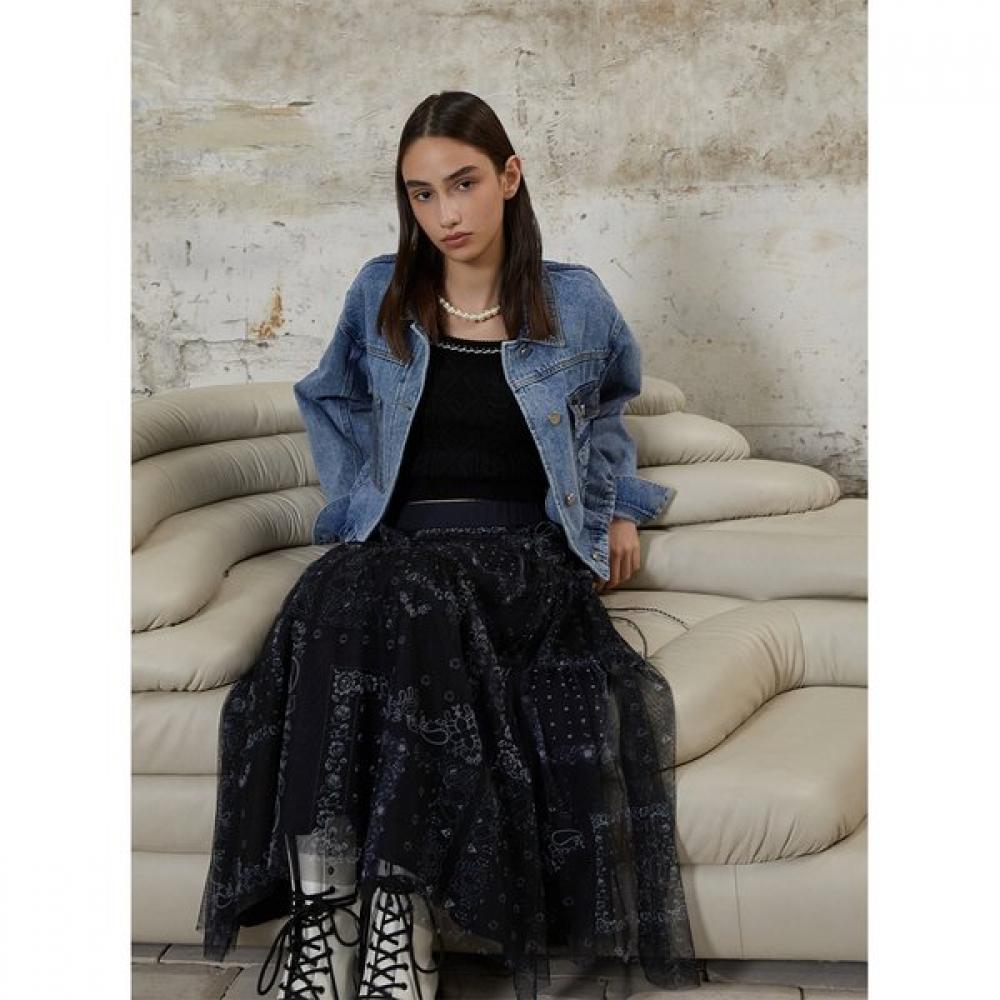 Egoist Oversized Corduroy Color Block Denim Jacket Er4dz960 GE/66