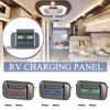 12V/24V Car Bus Charger Socket Adapter USB Power Panel Fast Charge PD Type C Dual USB Ports For Marine RV Quick Charge M7K9