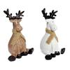 Nordic creative fun sitting elk living room desktop home decoration Christmas resin handicraft ornament