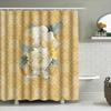 Luxury Bath Shower Curtain Decorative Fabric Flower Design For Bathroom Waterproof Home Decoration
