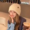 Autumn and Winter Warm Ear Protection Big Head Circumference Show Face Small Versatile Knitted Hat Woman