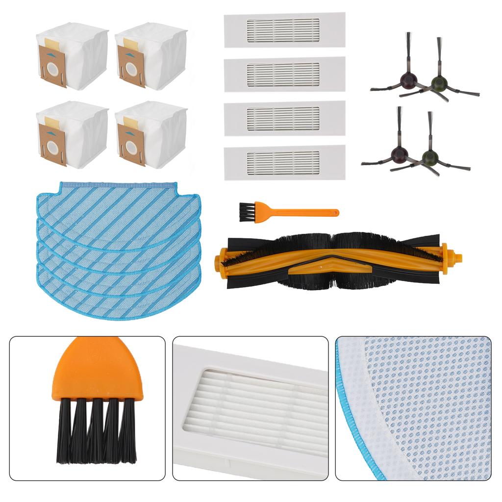 18 Pcs For N10/ N10 PLUS Brush Roller Side Brush Mop Cloth Vacuum Cleaner Accessories Cleaning Spare To Replace
